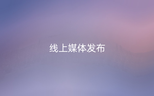 线上媒体发布