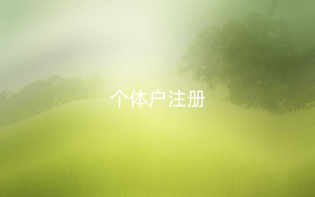 个体户注册