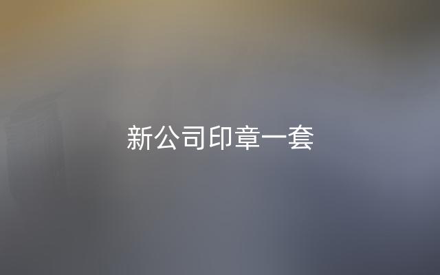 新公司印章一套
