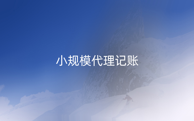 小规模代理记账
